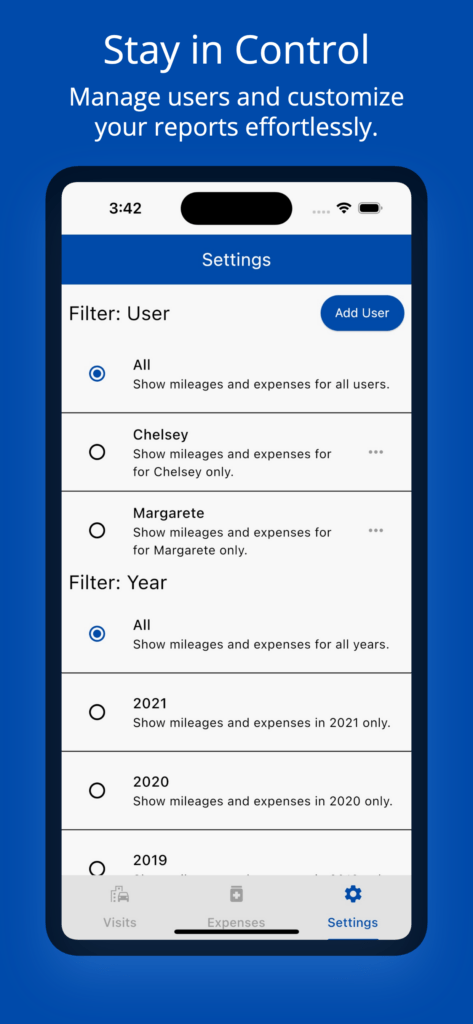 This is a screenshot of "Medical Expenses Log" app. Stay in Control